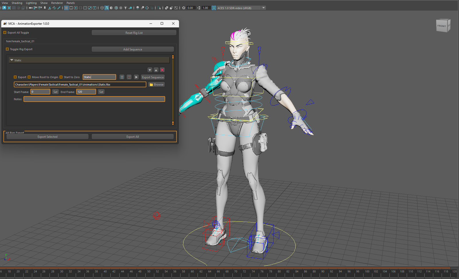 FRAG rig in Maya